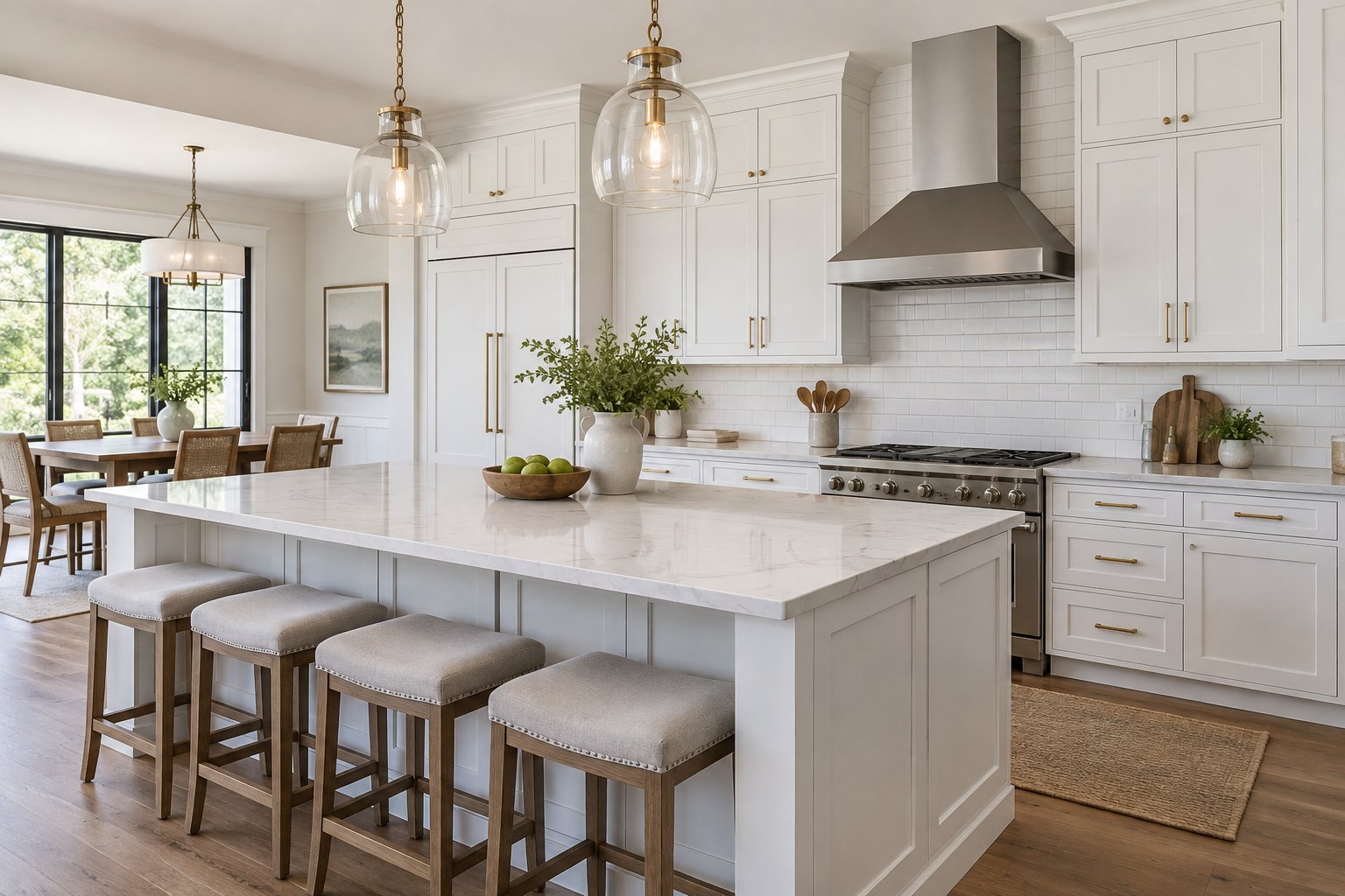 An updated kitchen in a St. Louis home, illustrative